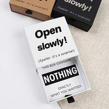 Funny "Nothing Inside" Prank Gift Box | Completely Empty Inside! Suitable For Birthday, Wedding Party, Anniversary Pranks And Jokes - Great Surprise For Family And Friends | Includes Card - Multicolor - View 10