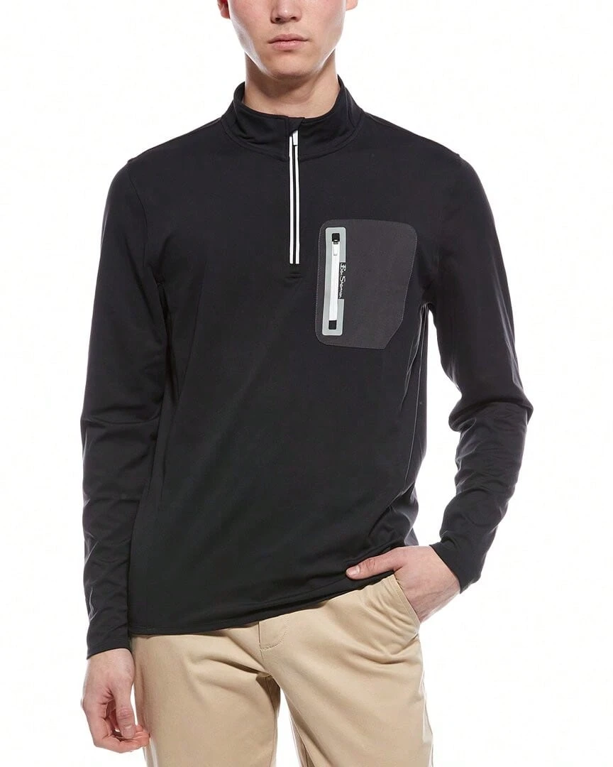 Ben Sherman 1/4-Zip Pullover - 黑色 - 查看 1