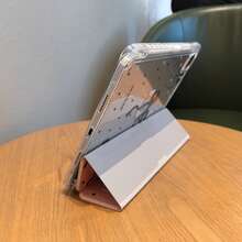 适用于华为MatePad SE 11英寸平板电脑的保护套，MatePad保护套，兼容MatePad 11.5英寸平板电脑，磁吸式闭合，三折式平板电脑保护套，智能休眠唤醒功能，高透明亚克力背板带笔槽，兼容Pad 2 11英寸平板电脑 - 無色 - 查看 7