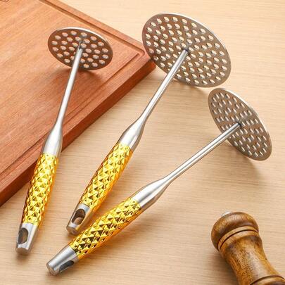 Stainless Steel Potato Masher, Home Kitchen Tool For Mashing Pumpkin, Sweet Potato, Baby Food Puree