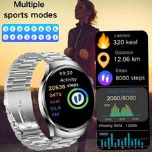 1pc 1.50inch HD Full Touch Screen Smartwatch, 100+ Sports Modes, Pedometer, Weather Forecast, Wireless Call, Message Reminder, Remote Camera, Music Player, DIY Wallpaper, Suitable As Gift For Friends, Couples, Elders - Multicolor - View 5