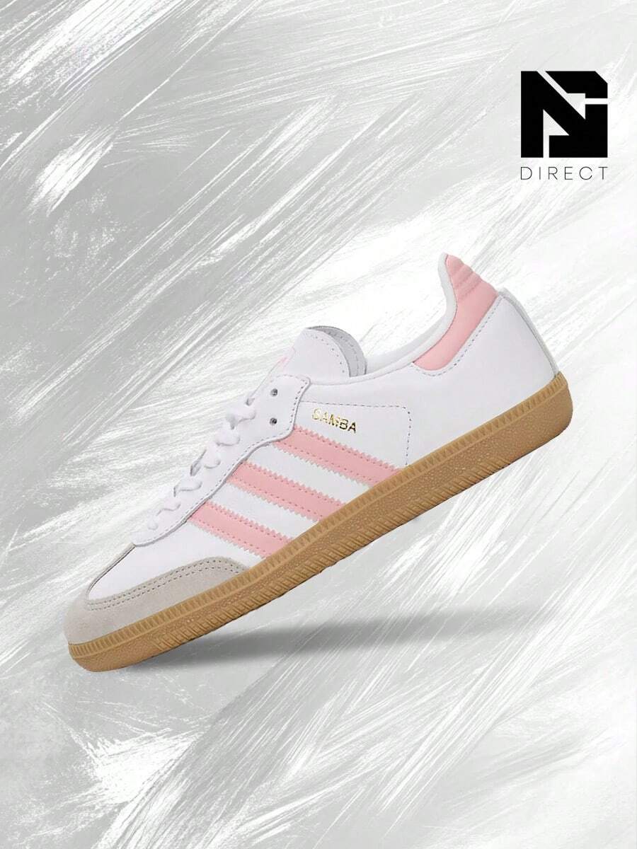 Adidas Samba OG White Coral Pink (GS)– Women's Lifestyle Sneakers – Shose For Woman-Vintage-Spring & Summer-Inspired Running Shoes, Shock-Absorbing Comfort, Gym To Streetwear Casual Wear-Easter Gift– JP5480 - Trắng/Hồng san hô - Xem 1