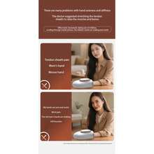 Masseur portable pour les mains et les poignets avec chaleur et compression - 3 niveaux de mode et 3 niveaux d'intensité, conception sans fil alimentée par USB avec rouleaux de pétrissage de la paume et engourdissement des doigts, ergonomique pour le syndrome du canal carpien, vous aide à vous détendre profondément. Cadeau idéal pour les hommes et les femmes - Blanc - Voir 6