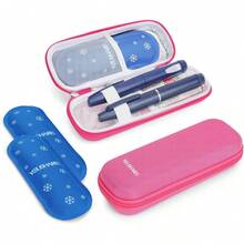 RecomendadoYOUSHARES Estuche de Viaje para Enfriador de Insulina con 2 Paquetes de Hielo Enfriadores - H1_rojo - Ver 1