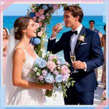 16 Bundles Artificial Peonies Flowers Fake Silk Peony Bouquet Faux Peonies Flowers Bulk For Decoration Vase Floral Arrangements Wedding Party Table (Light Pink,Light Blue) - LightPink - 查看 6