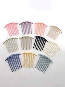 1 Bag 9.5cm Leopard Print Elegant Polystyrene (PS) Side Comb, Suitable For Everyday Wear - Multicolor - View 1