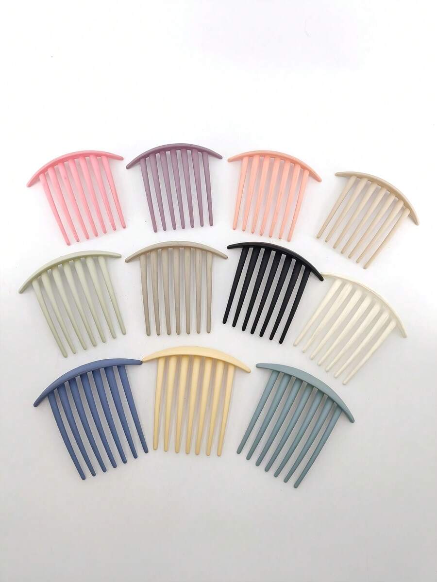 1 Bag 9.5cm Leopard Print Elegant Polystyrene (PS) Side Comb, Suitable For Everyday Wear - Multicolor - View 1