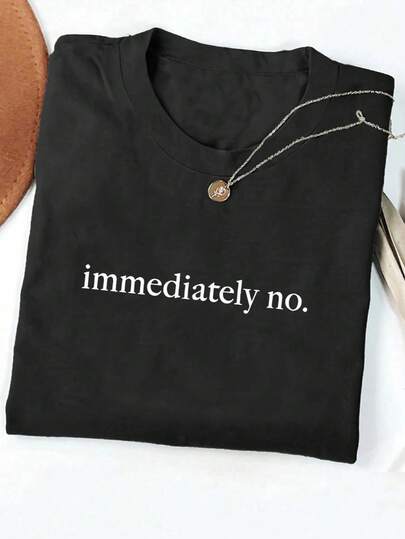 大码女式印花休闲简约宽松可爱舒适街头风日常圆领短袖T恤