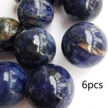 3/6件套波西米亚风弹力手链套装，天然宝石材质——蓝色条纹、白色水晶、白色纹理珠和粉紫色混合宝石珠，女士弹力串珠首饰制作材料 - 彩色 - 查看 14