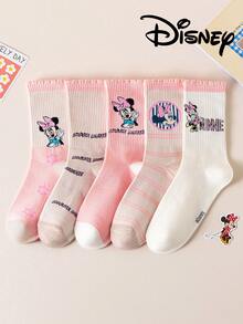 Disney 5双装正品刺绣袜子，刺绣礼品袜，可爱卡通粉色动漫袜，卡通超级英雄袜，新颖有趣的袜子，适合任何节日和日常穿着，袜子 - 彩色 - 查看 12