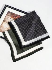 1pc Men's Fashion Polka Dot Print Pattern Minimalist Bandana, Suitable For Daily Outings, Play, Travel Matching - Multicolor - View 4