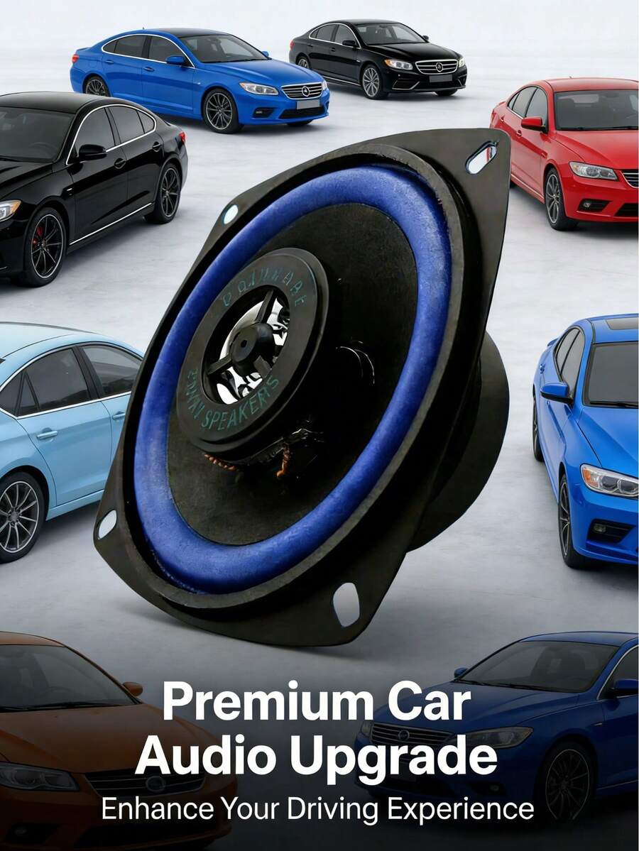 4英寸车载扬声器，中低音扬声器，大音量车载扬声器，适用于汽车音响、KTV、DIY低音炮扬声器 - A - 查看 1
