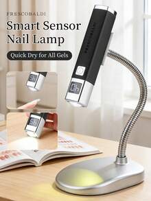 1个黑色迷你可充电UV LED美甲灯，适用于凝胶美甲，快速干燥美甲固化灯UV LED凝胶指甲油烘干机美甲工具可充电美甲沙龙设备 - 黑色 - 查看 4