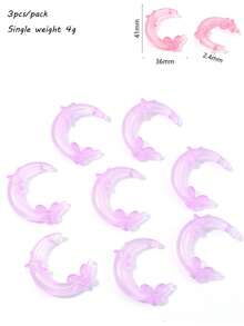 Acrylic Mermaid Moon Bead Big Moon Bead Pen Bead DIY Jewelry Accessories Bead Loose Bead - Multicolor - View 14