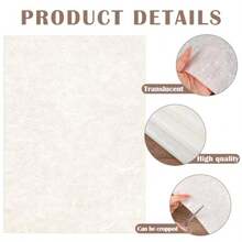 60 Sheets Mulberry Paper 8.5 X 11 Rice Paper Handmade Decoupage Sheets For Writing Drawing Scrapbooking And DIY Art Craft Cream - Be - Xem 4