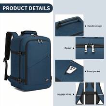 Cabin Bag 40x20x25cm 44x20x33cm 54x20x35cm Ryanair Underfloor Backpack Waterproof Travel Backpack Hand Luggage 20L 30L 38L Lightweight Business Work Gym Uni Laptop Daypack For Men Women - 藍色 - 查看 3