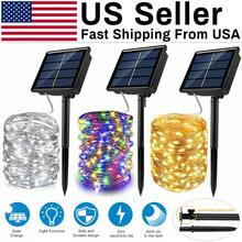 200/300 LED Solar Power String Fairy Lights Garden Outdoor Party Christmas Lamp[White,33FT 10M 100LED - 1 - 查看 8