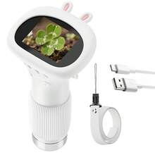 Digital Microscope 1000X Portable Pocket Microscope 1080P HD 5.08 Cm IPS Screen USB Microscope With 8LED Computer Microscope Electron Biological Gifts For Christmas Birthday - White - View 11