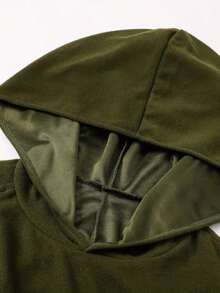 Sleeveless Long Hooded Cape, Asymmetric Design, Suitable For Drama Performance And Fantasy Costume Cosplay - Army Green - View 3