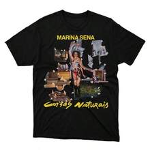 Unisex T-Shirt With Marina Sena 006 Print, Casual Summer T-Shirt, High Quality, On  - Immediate Shipping. - 黑色 - 查看 1