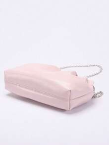 1 chiếc ví cầm tay xếp ly hình đám mây, chất liệu da bóng, kiểu dáng tối giản, thích hợp sử dụng hàng ngày hoặc dự tiệc sang trọng dành cho nữ, phù hợp cho các dịp trang trọng. - Hồng - Xem 9