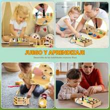 Juguetes educativos 2 en 1 Montessori clasificación colores y juego de pesca para niños sensoriales didácticos divertidos para bebés regalo - e - Ver 4