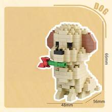 Cute Animal Mini Building Block Set, Includes French Bulldog, Shiba Inu And Other Mini Building Blocks, DIY Animal 3D Puzzle Building Block Set, Puzzle Brick Set, Party Gift, Birthday Gift - Multicolor - View 11