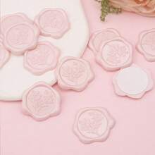 25pcs/Pack Eucalyptus Pattern Wax Seal Stickers, Self-Adhesive Envelope Sealing Stickers Suitable For Wedding, Party, Birthday, Christmas - 25 PCS - Eucalyptus - View 5