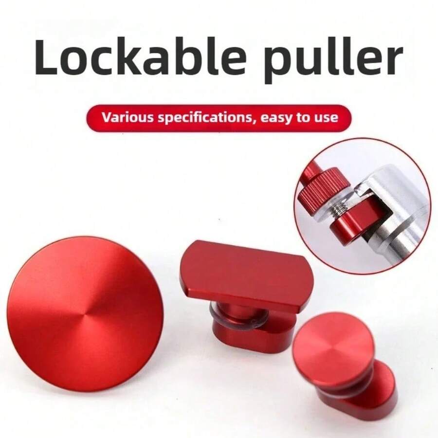 3pcs/Set Adjustable Car Dent Repair Tool Kit, Thick Aluminum Alloy Pulling Tabs Dent Removal Accessories - 3pcs - View 1