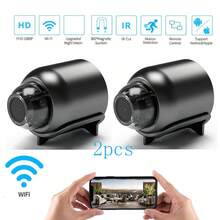 1 pièce/2 pièces Caméra mini HD 720P, caméra de domestique, caméra cachée portable, caméra mini intelligente, caméra sans fil WiFi à vision nocturne HD (réseau 2,4 G uniquement), surveillance à distance, stockage sur carte SD, convient pour la maison, la voiture, le bureau et plus de scénarios, en ligne 24h/24 et 7j/7 - Noir - Voir 13