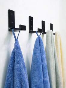 节省空间的重型可折叠衣钩 - 采用防锈铝合金制成，壁挂式，适合悬挂外套、毛巾、帽子和其他物品 - 黑色 - 查看 9