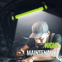 磁吸式 COB LED 工作燈 手持便攜式可充電磁吸手電筒 機修引擎蓋下工作燈條附掛鉤 可充電便攜式磁吸 LED 工作燈 適用汽車維修、車庫、工作坊、露營 - 黃色 - 查看 6