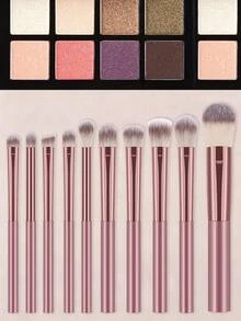 10pcs/1pc Makeup Brushes, Including Contour Brushes, Highlighter Brushes, Foundation Brushes, Nose Contour Brushes, Eyeshadow Brushes, Eyebrow Brushes, Lip Brushes, And Detail Brushes-Ideal For Beginners, Professional Makeup Application, And Novice Beauty Practice Scenarios.,Giveaways,Professional Makeup Brushes,Complete Makeup Set - Multicolor - View 10