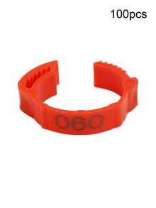 100pcs Red Blue Adjustable Chicken Foot Ring With Numbers 001-100 Reusable Identification Leg Bands Clip On Rings Tags For Poultry Chickens Ducks Gees - Multicolor - View 7