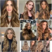 8pcs Seamless Clip-In Human Hair Extensions, Brazilian Lace, Double Weft, 20 Inches, 4/27 Chocolate Brown To Caramel Blonde Ombre - S4/27 - View 8