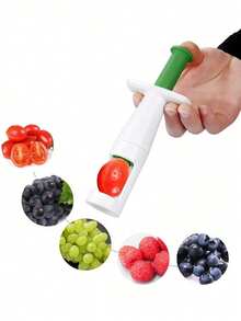 1pc Creative Grape Slicer, 1pc Manual Grape Slicer - Creative Kitchen Fruit Cutting Tool, Plastic Handheld Fruit Cutter Without Electricity - Multicolor - View 6