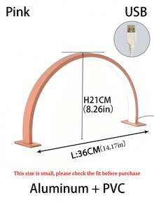 1pc LED Ring Light, Suitable For Beauty And Photography - Half-Moon Shape, USB Powered, 2 Color Options (White/Pink), Multi-Functional Fill Light For Salon, Nail, Eyelash And Product Shooting - Multicolor - View 14