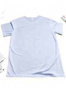 1pc Women's Casual Summer T-Shirt, Fashionable - White - View 8