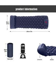 1pc Ultralight Compact Inflatable Sleeping Pad With Foot Pump And Pillow, Ideal For Camping, Backpacking And Hiking, Camping Equipment - Multicolor - View 5