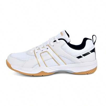 1 Pair Men's Tennis Shoes, Unisex Badminton Shoes, Breathable Mesh Comfortable Professional Table Tennis Shoes, Men's Professional Sports Shoes With Shock Absorption And Support, Couple Outdoor Sports Shoes