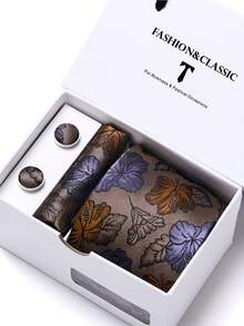 A Set Of Romantic And Elegant White Drawer-Style Men's Tie Gift Box, Suitable For Anniversaries, Weddings, And Holiday Gifts - Color Mixing - View 4