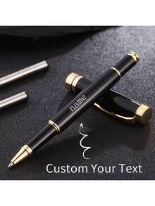Custom Metal Signature Pen - Customizable With Name Or Logo, Elegant Gift Box Included,Perfect For Office, Birthday,Customized Personalized Wedding Gifts - Pen - View 1