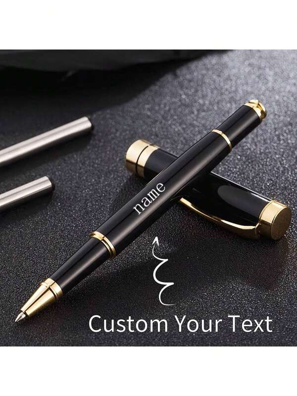 Custom Metal Signature Pen - Customizable With Name Or Logo, Elegant Gift Box Included,Perfect For Office, Birthday,Customized Personalized Wedding Gifts