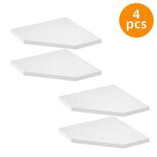 Tomnk Set Of 4/6 Floating Corner Shelves, Wall Shelves, Wall Decor, Room Decor, Rustic Wood Wall Mounted Storage & Display Shelves For Bathroom, Kitchen, Living Room & Bedroom Organization - 彩色 - 查看 16