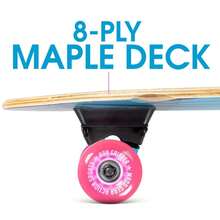 36" Maple Pintail Longboard Complete Skateboard, 8-Ply Deck With Alloy Trucks & 62mm Wheels, Pre-Assembled Cruiser Board - 彩色 - 查看 3
