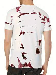 3件装男士扎染涂鸦印花圆领T恤休闲短袖修身T恤 - 彩色 - 查看 5