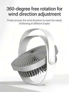 USB桌面风扇，可充电迷你风扇，3档风速调节，超长续航，360°旋转桌面散热风扇，静音设计，适用于卧室、办公室、图书馆和旅行。 - 彩色 - 查看 4