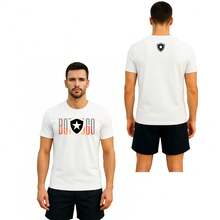 Camiseta Botafogo Estrela Blusa Botafogo Roupa Masculina 100% Algodão. - Branco - Visão 3