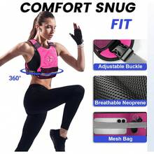 Chaleco con peso ajustable para mujeres y hombres, 4-10 libras/12-20 libras/20-32 libras con 6 pesos de arena de hierro, chaleco de peso corporal con tira reflectante para correr, caminar - rosa - Ver 5