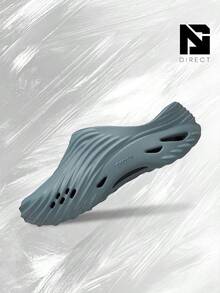 Crocs Echo Wave Clog Almond Tint – Shose For Man/Woman-Vintage-Spring & Summer-Thick Sole Casual Beach Flip Flops, Shock-Absorbing Comfort, Gym To Streetwear-Easter Gift –210521 3YO - Pond/Black - 查看 1